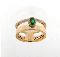 Anillo Crivelli Mujer in Oro rosa Smeraldo 0.20 Ct 56789744 - 56789744